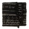 The Bead Chest Ebony Black Bogolan Mali Mud Cloth - Handmade African Textile from West Africa - 40x64 Inches - Ideal for Home Decor, Boho Throw Blanket, Upholstery, or Crafts